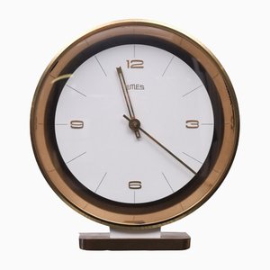 German Emes Brass Table Clock, 1960s
