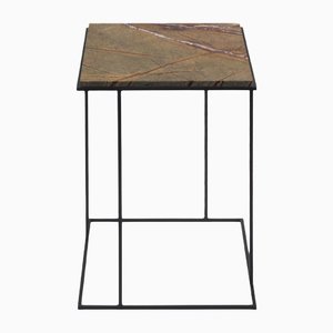 Forest Brown Frame Side Table by Nicola Di Froscia for DFdesignlab