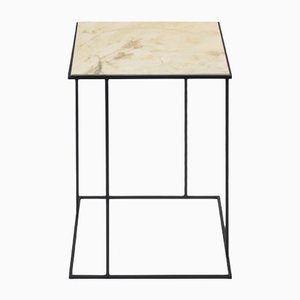 Roman Travertine Frame Side Table by Nicola Di Froscia for DFdesignlab