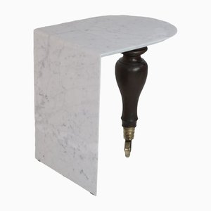 Carrara Marble Pianoforte Side Table by Enzo Di Froscia for DFdesignlab