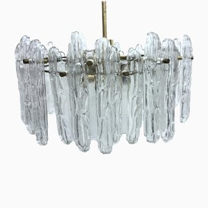 Chandelier in Glass and Brass, 1960s