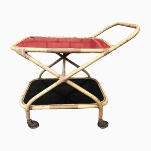 Mid-Century Bar Cart in Bamboo
