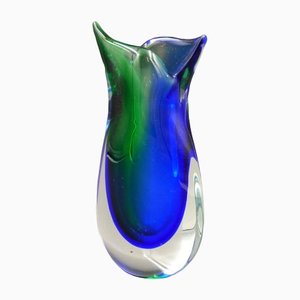 Vase Vintage en Verre par Flavio Poli pour Seguso, 1950s