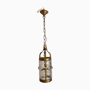 Empire Lantern in Crystal and Bronze
