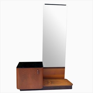 Nightstands and Console Table with Mirror, Set of 3