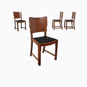 Vintage Oak Chairs, Set of 4