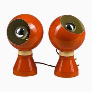 Vintage Space Age Metal Table Lamps from Goffredo Reggiani, 1960s, Set of 2