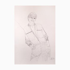Anthony Roaland, Portrait of a Boy, Pencil on Paper, 1981