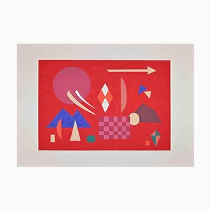 Otto Hofman, Red Composition, Original Screen Print, 1989