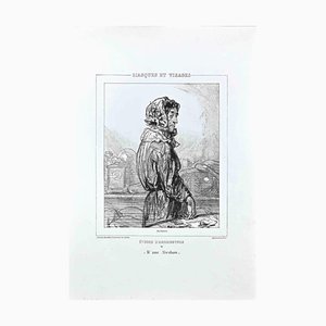 Paul Gavarni, Mam Abraham, Original Lithograph, 1850s