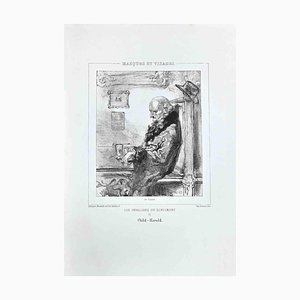 Paul Gavarni, Childe-Harold, Original Lithographie, 1850er