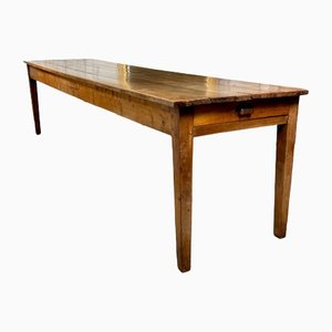 Antique French Fruitwood Tavern Dining Table, 1850s