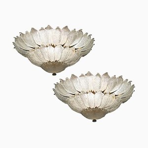 Murano Glass Leaf Ceiling Light Chandelier