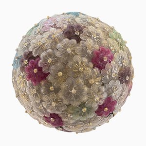 Murano Glass Flowers Globe