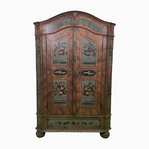 Farmhouse Wardrobe with Floral Decoration, 1830s
