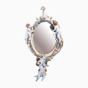 Espejo de porcelana de G. Cappè, Capodimonte