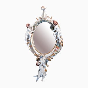 Porcelain Mirror by G. Cappè, Capodimonte