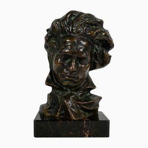 Sculpture Beethoven en Bronze par P. Le Faguays, 1930s