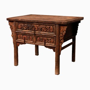 Carved Elm Temple Table, Shanxi