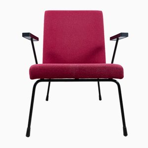 Red Model 1407 Lounge Chair by Wim Rietveld and A.R. Cordemeyer for Gispen