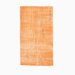 Tappeto vintage arancione in lana