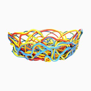 Matt Red, Blue and Yellow All Frutti II Basket by Gaetano Pesce for Fish Design