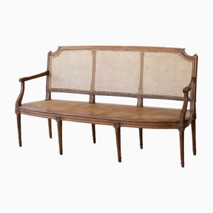 Louis XVI Revival Caned Bench