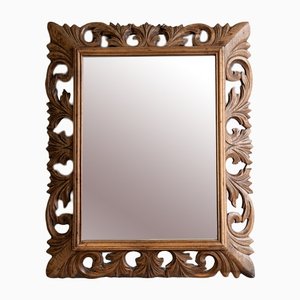 Fretwork Mirror with Oak Frame