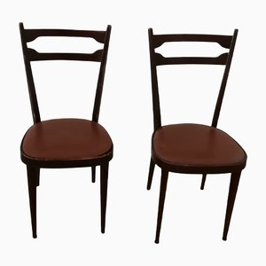 Paolo Buffa Chairs in Leather, Set of 2