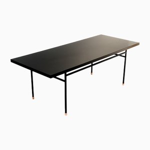 French Modern Table in Black by Paul Geoffroy