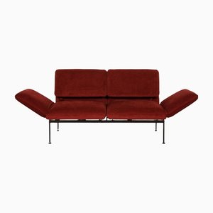 Red Fabric Roro Two-Seater Sofa from Brühl