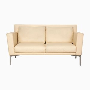 Cream Leather Jason 390 Two-Seater Sofa from Walter Knoll / Wilhelm Knoll
