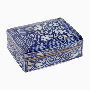 Writing Box in Porcelain, China, 19th-20th Century