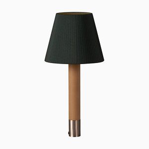 Nickel and Green Basic M1 Table Lamp by Santiago Roqueta for Santa & Cole