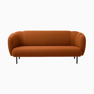 Terracotta Caper 3 Seater Sofa with Stitches by Warm Nordic