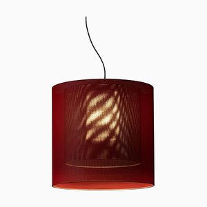 Red and Black Moaré LM Pendant Lamp by Antoni Arola