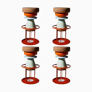 High Colorful Tembo Stool, Note Design Studio, Set of 4