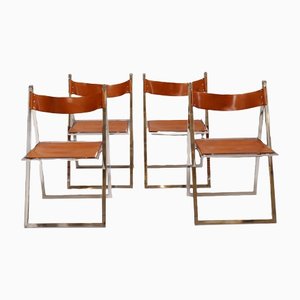 Italian Folding Chairs by Fontoni & Geraci for Interlübke, Set of 4