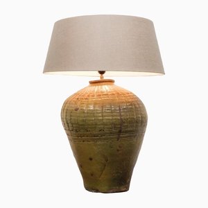 Large Glazed Pot Table Lamp