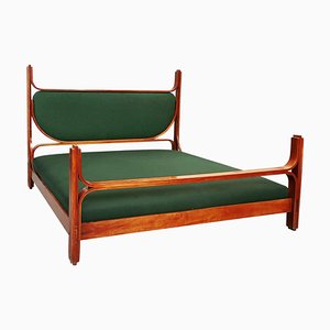 Cama L12 italiana Mid-Century de madera y tela de Fulvio Raboni, 1959