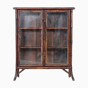 Antique English Cabinet in Glazed Bamboo