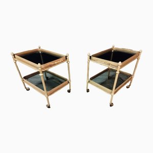 Rolling Side Tables, Set of 2
