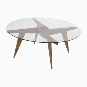 Wood and Glass Coffee Table by Gio Ponti for Siggeston