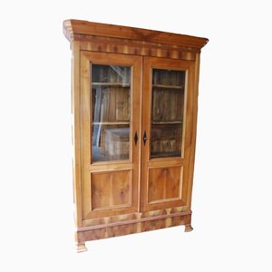 Vintage French Cabinet in Cherry and Glass