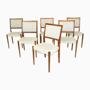 Mid-Century Swedish Walnut Side Chairs from Svegards Markaryd, 1960s, Set of 6