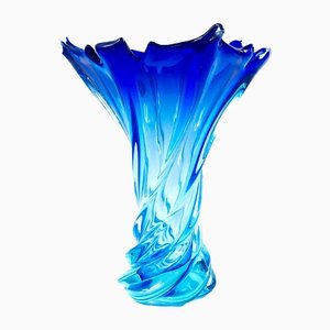 Mid-Century Italian Twisted Murano Glass Vase, 1960s