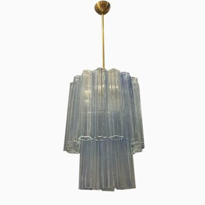 Italienischer Murano Glas Tronchi Röhren Kronleuchter
