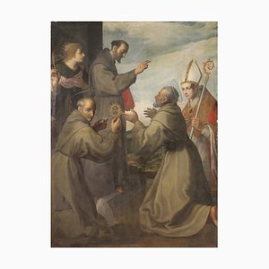 Italienischer Künstler, Religiöse Komposition, Spätes 17. Jh., Öl auf Leinwand, Gerahmt