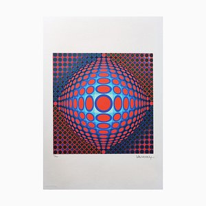 Victor Vasarely, Composition Op Art, 1970s, Lithographie