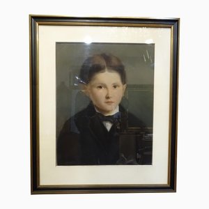 Portrait of Child, Late 1800s, Pastel on Cardboard